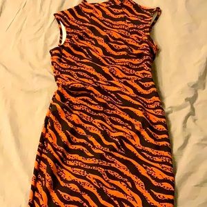 mini pencil dress - zebra print